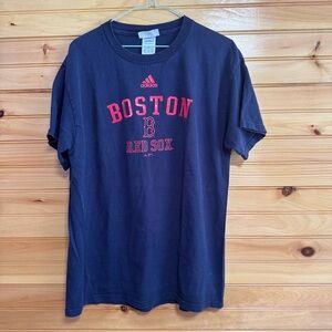 Adidas Navy Boston Red Sox Graphic Tee Medium